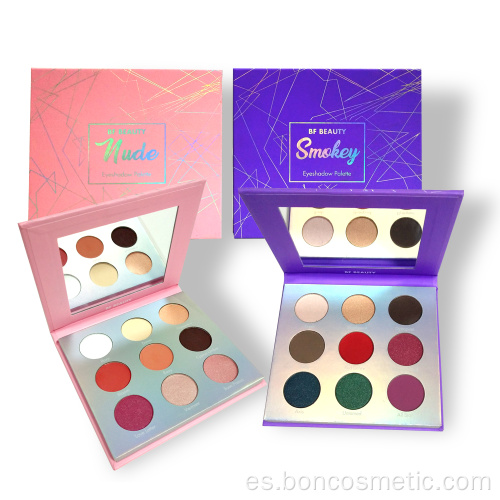 Paleta de sombras de ojos multicolor OEM con espejo